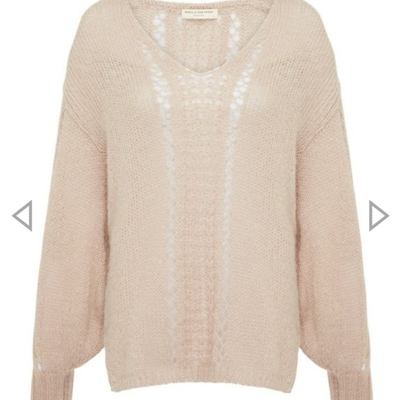 NWOT Spell V Neck Mohair Jumper - Picture 3 of 6